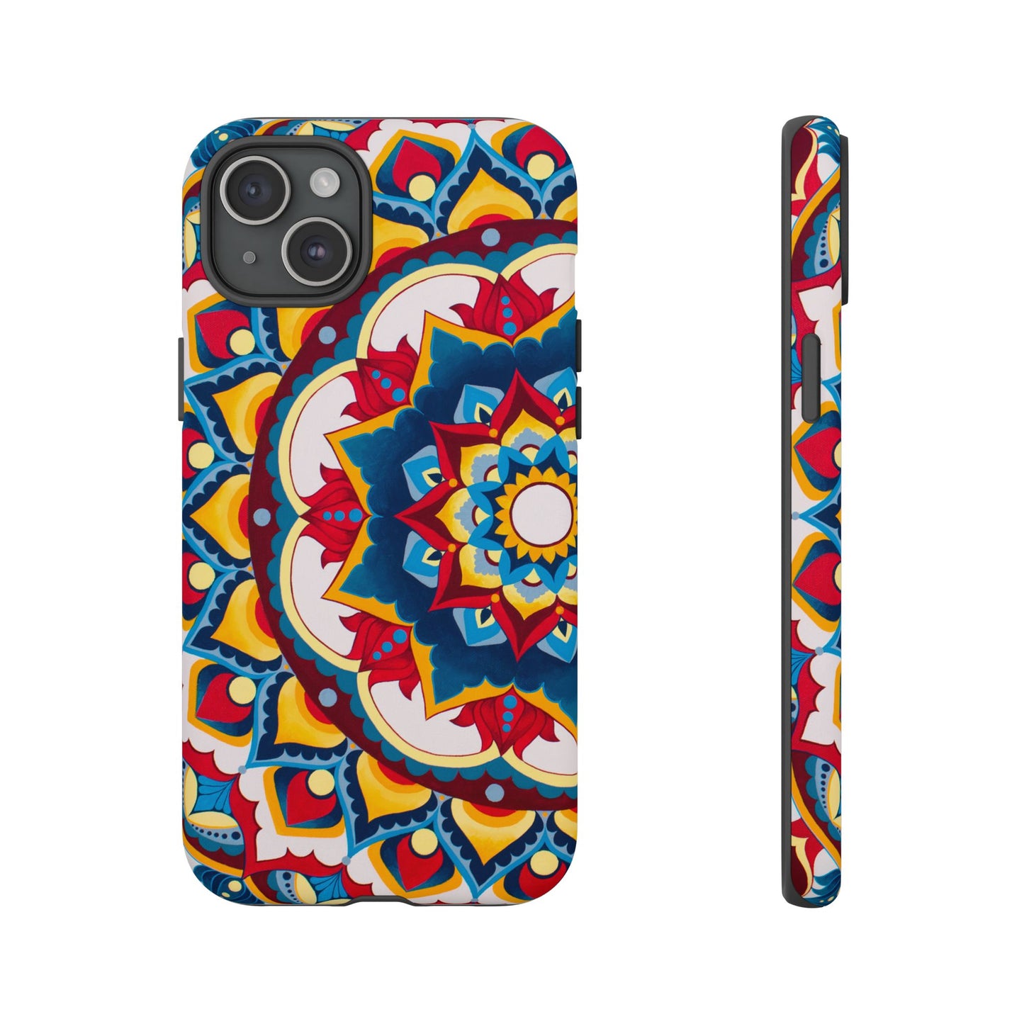 "Azul Morning" Mandala Tough Phone Case — Colorful Boho Protective Cover