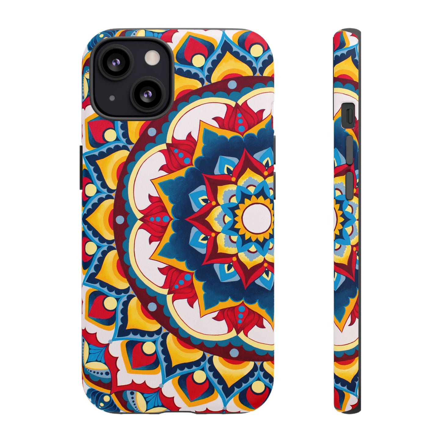 "Azul Morning" Mandala Tough Phone Case — Colorful Boho Protective Cover