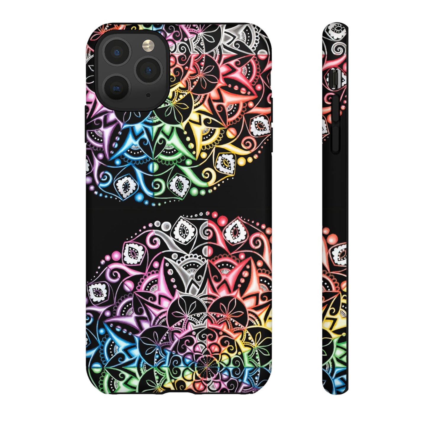 Mandala Rainbow Tough Phone Case — Colorful Boho Protective Case