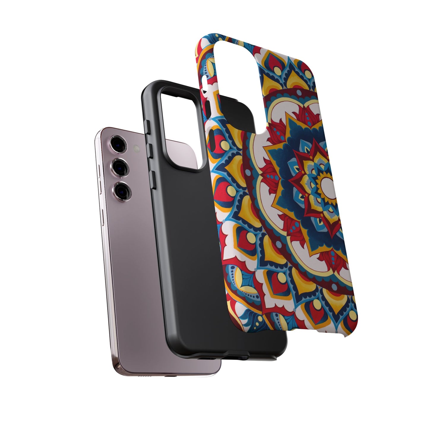 "Azul Morning" Mandala Tough Phone Case — Colorful Boho Protective Cover