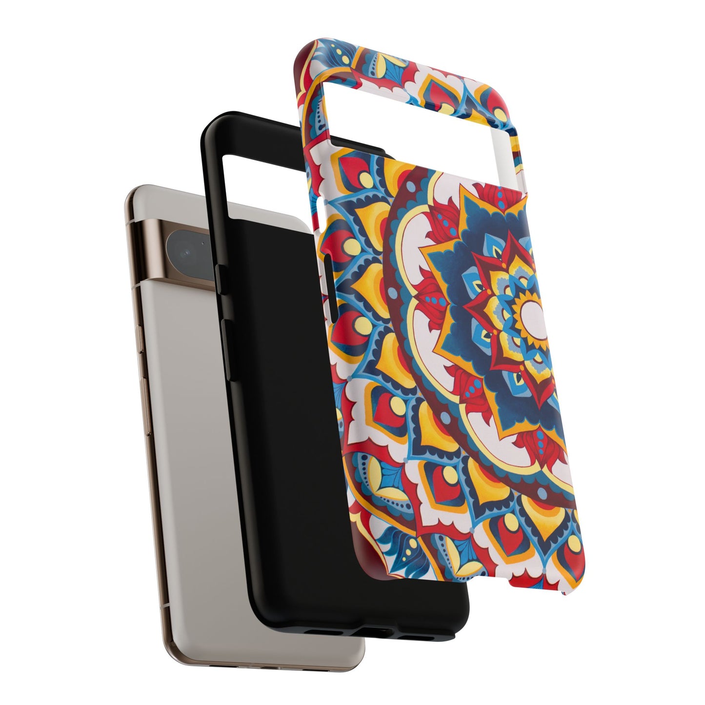 "Azul Morning" Mandala Tough Phone Case — Colorful Boho Protective Cover
