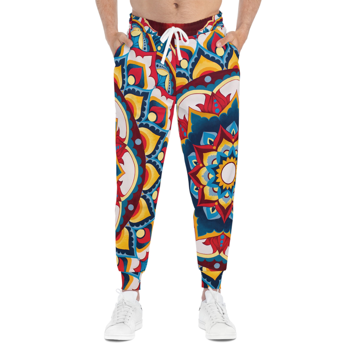 Azul Morning  Mandala Joggers — Geometric All-Over Print