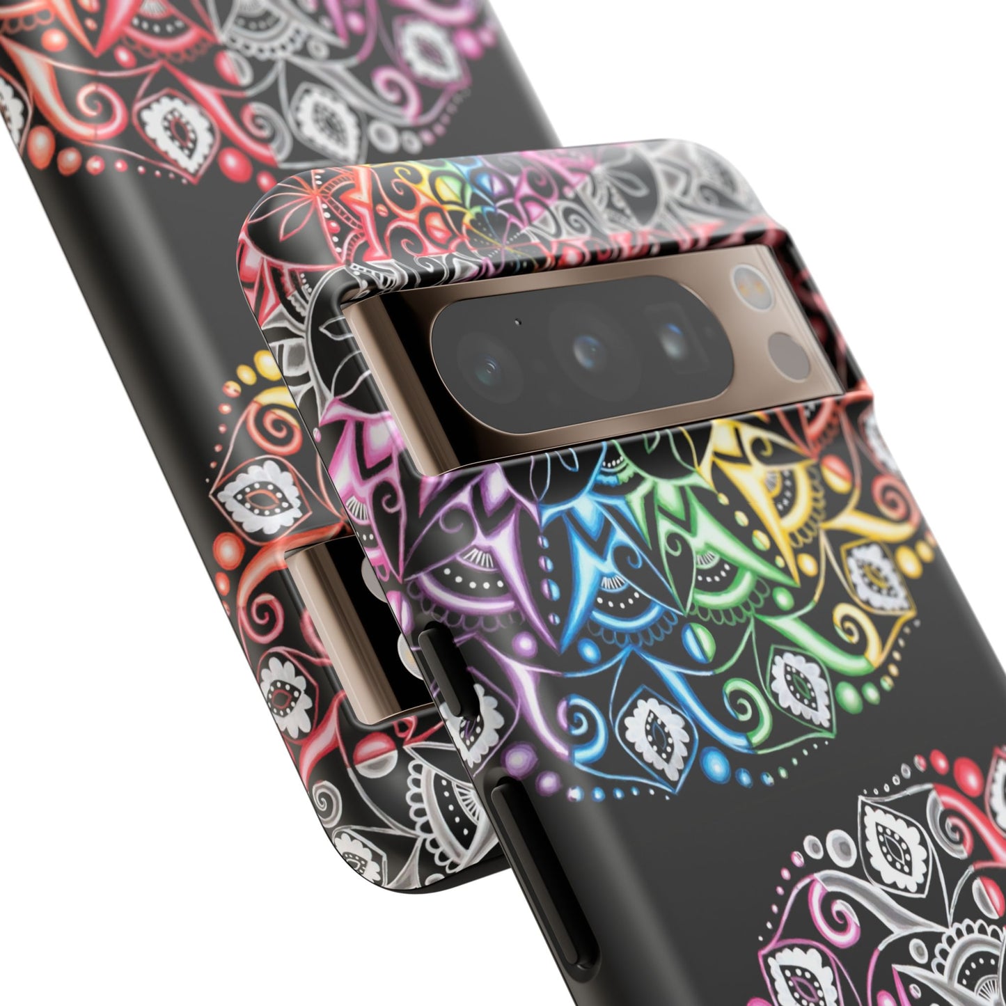 Mandala Rainbow Tough Phone Case — Colorful Boho Protective Case