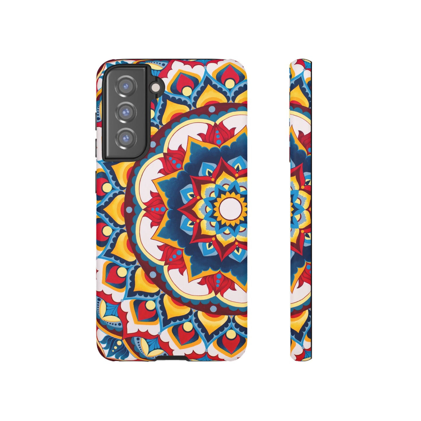 "Azul Morning" Mandala Tough Phone Case — Colorful Boho Protective Cover
