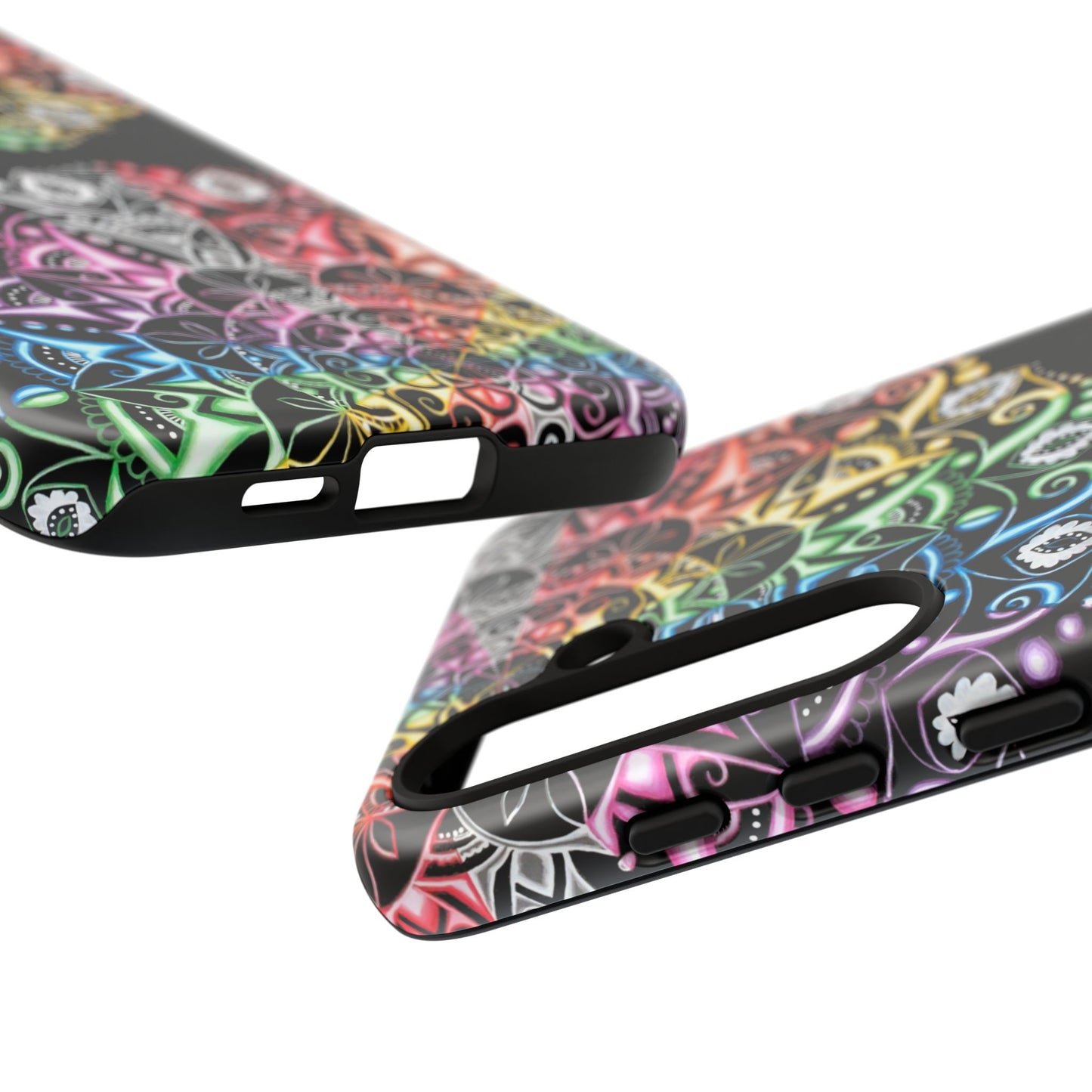 Mandala Rainbow Tough Phone Case — Colorful Boho Protective Case