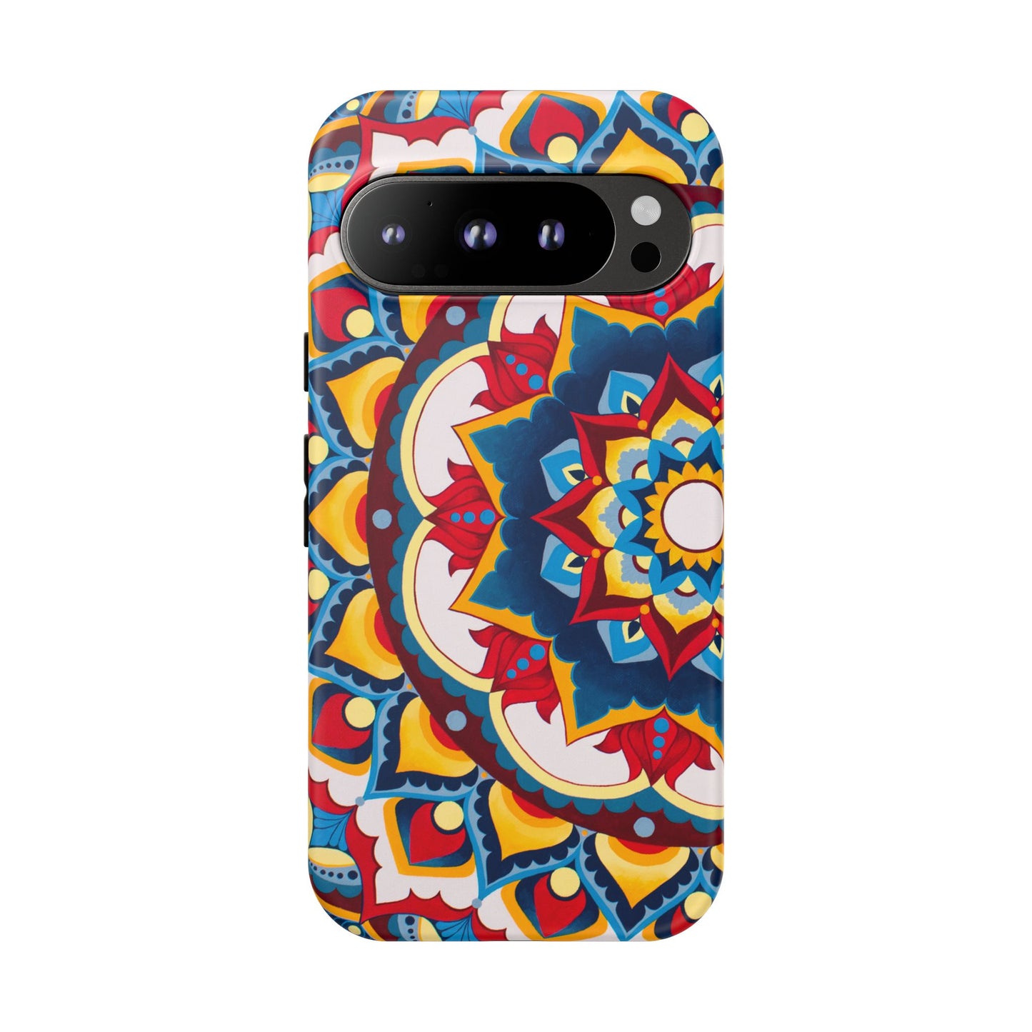 "Azul Morning" Mandala Tough Phone Case — Colorful Boho Protective Cover