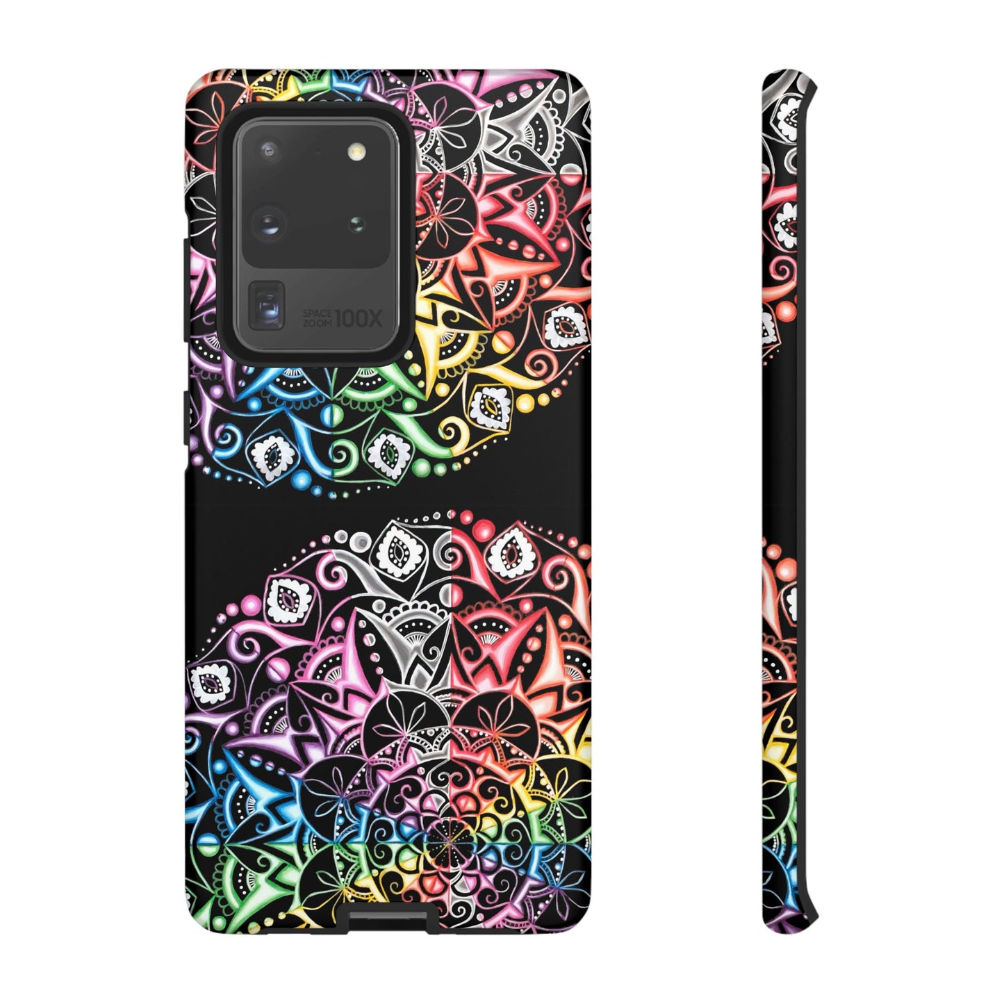 Mandala Rainbow Tough Phone Case — Colorful Boho Protective Case