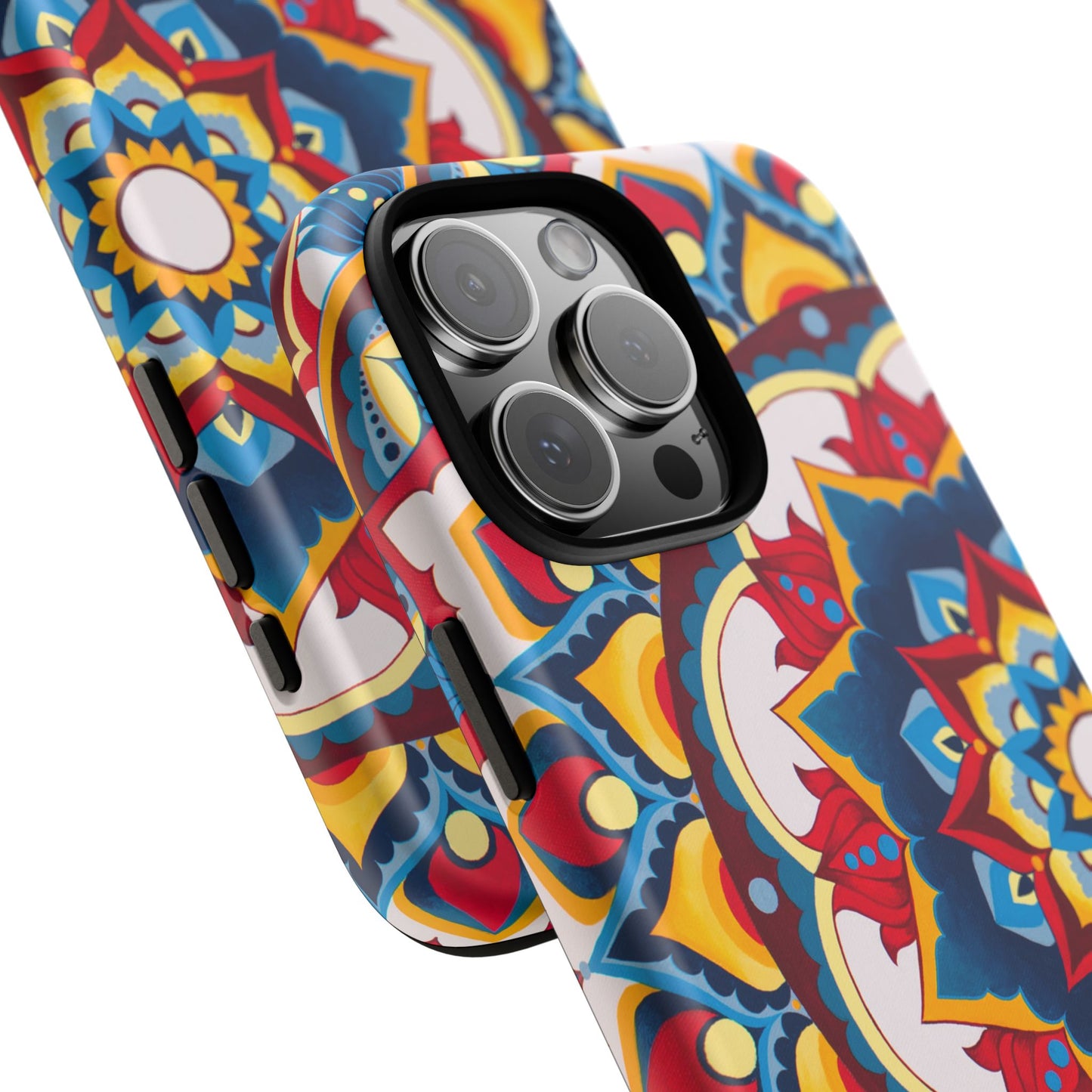 "Azul Morning" Mandala Tough Phone Case — Colorful Boho Protective Cover