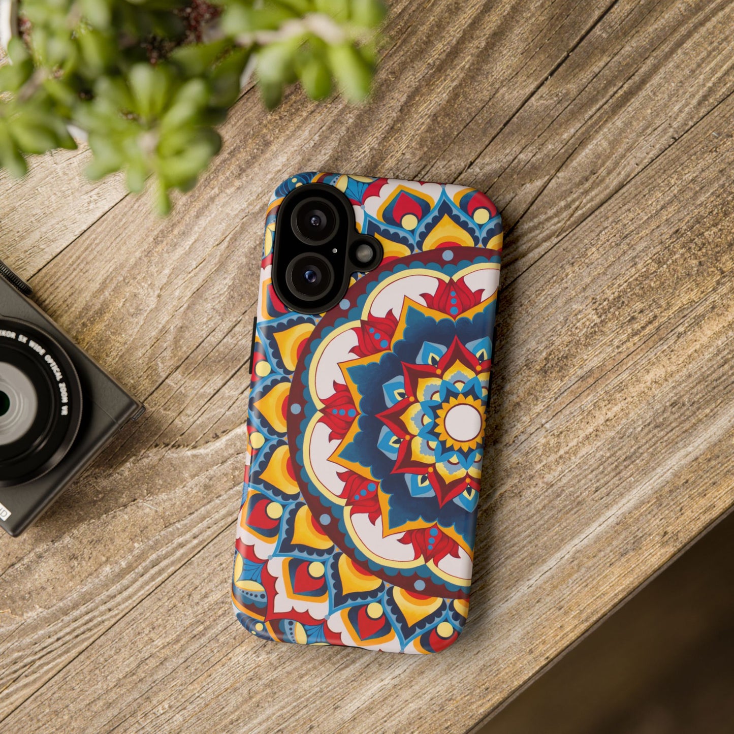 "Azul Morning" Mandala Tough Phone Case — Colorful Boho Protective Cover