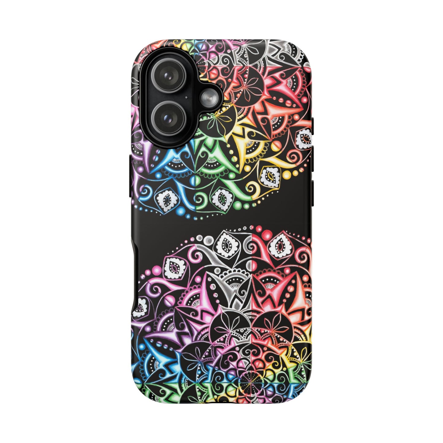 Mandala Rainbow Tough Phone Case — Colorful Boho Protective Case