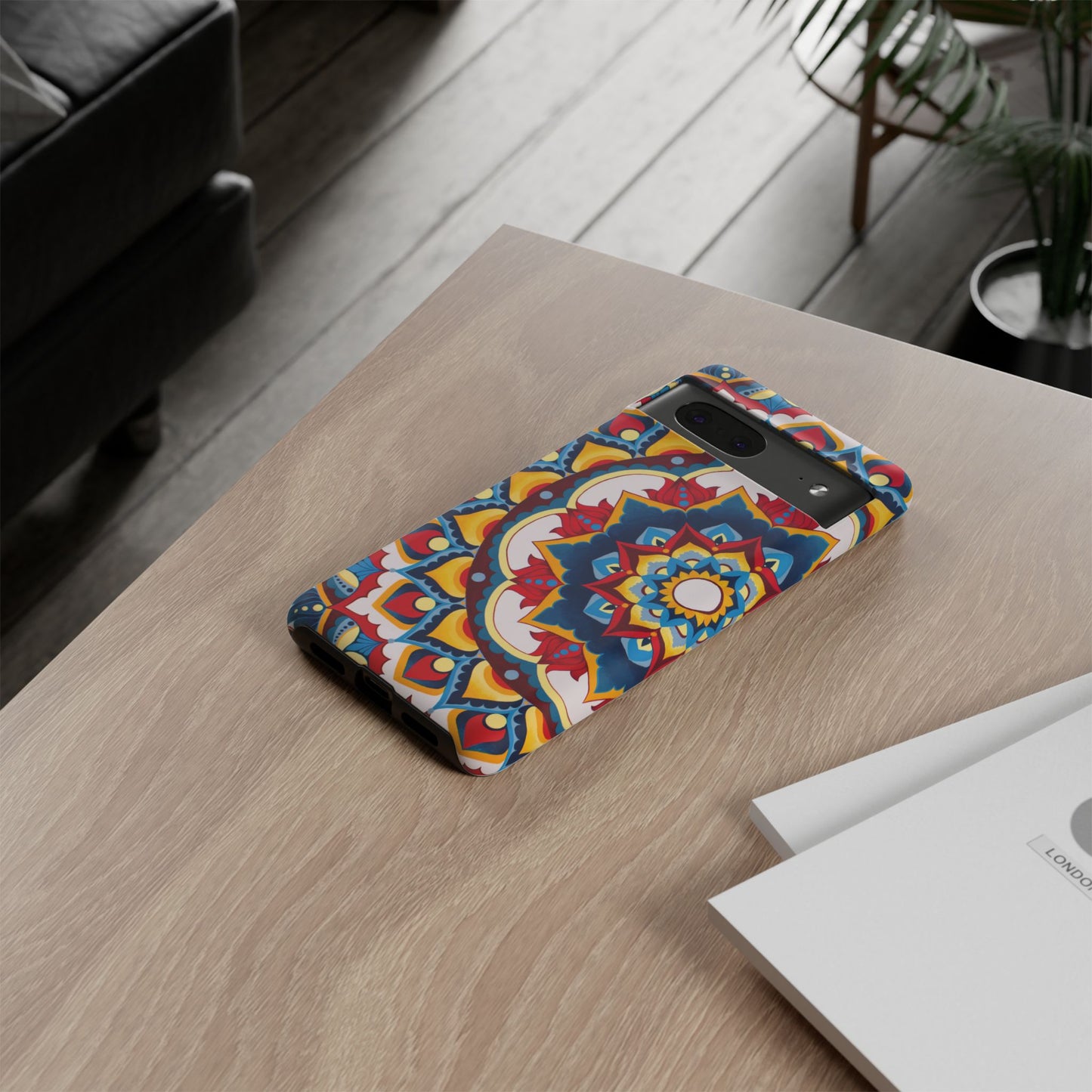 "Azul Morning" Mandala Tough Phone Case — Colorful Boho Protective Cover