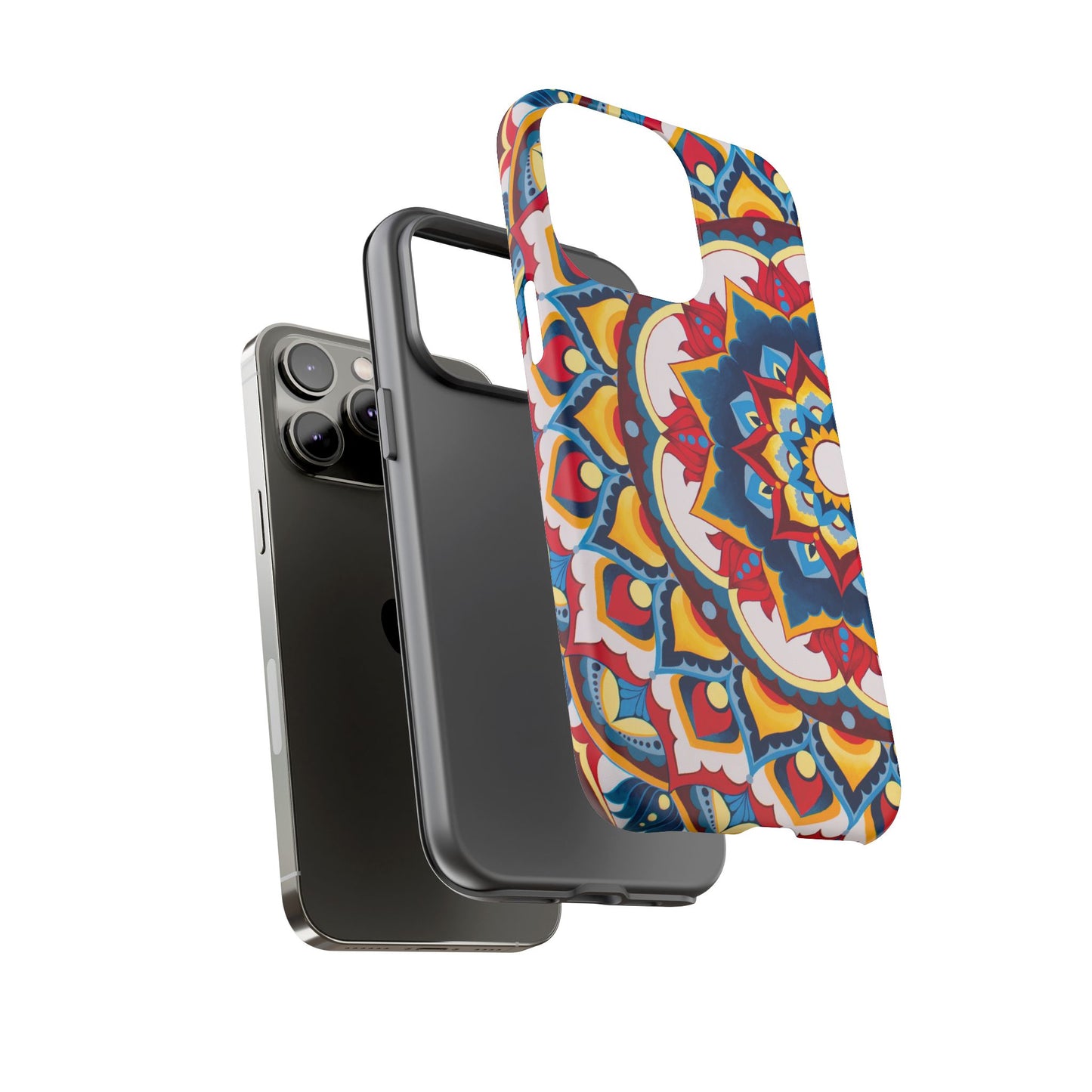 "Azul Morning" Mandala Tough Phone Case — Colorful Boho Protective Cover