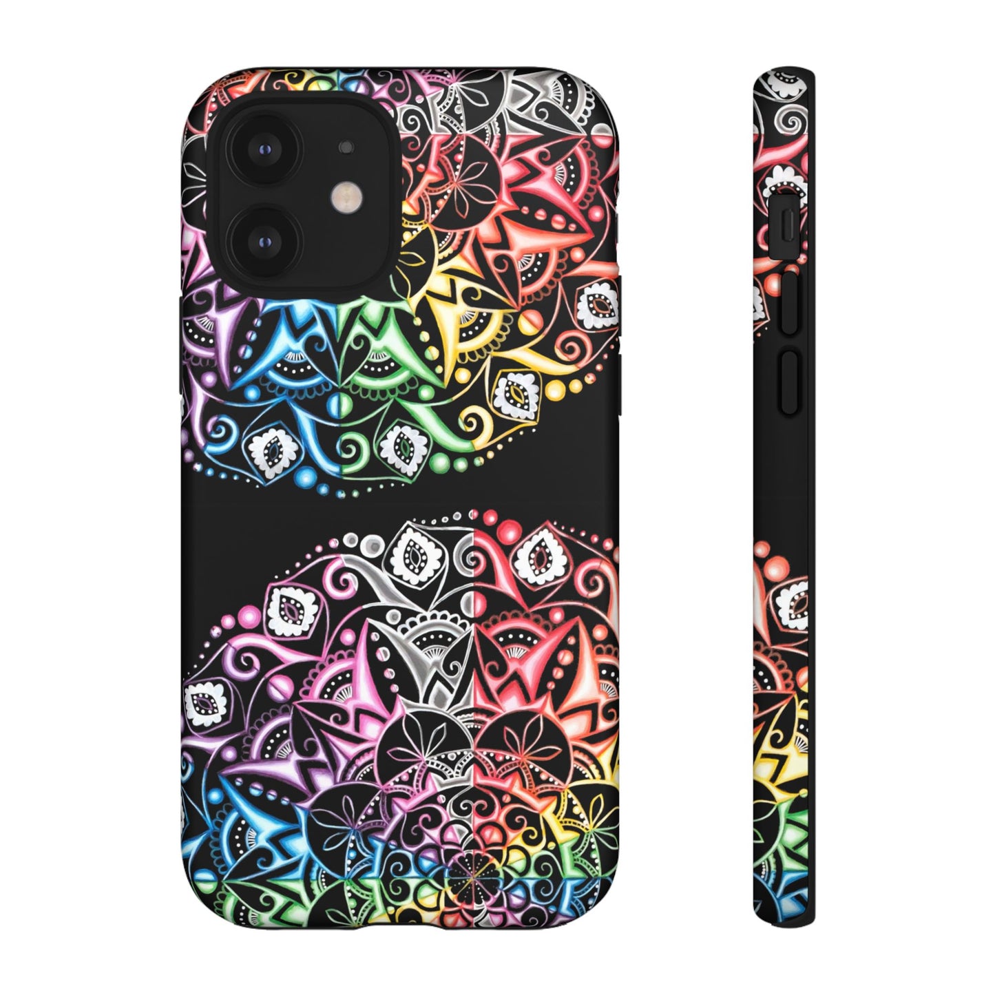 Mandala Rainbow Tough Phone Case — Colorful Boho Protective Case