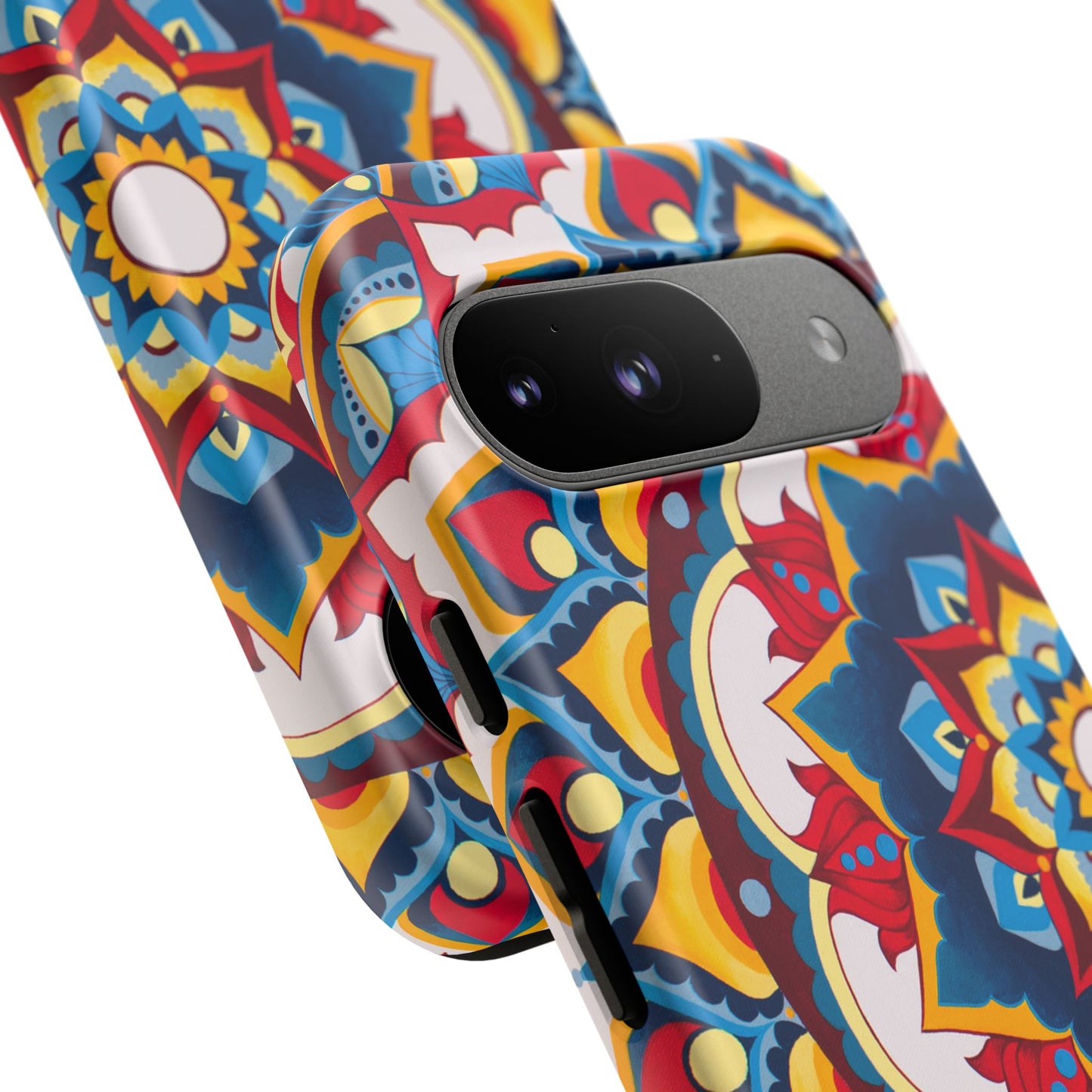 "Azul Morning" Mandala Tough Phone Case — Colorful Boho Protective Cover