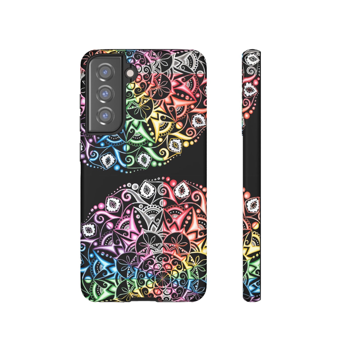 Mandala Rainbow Tough Phone Case — Colorful Boho Protective Case
