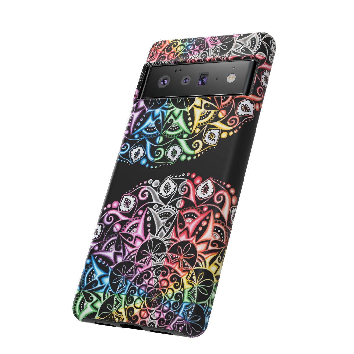 Mandala Rainbow Tough Phone Case — Colorful Boho Protective Case