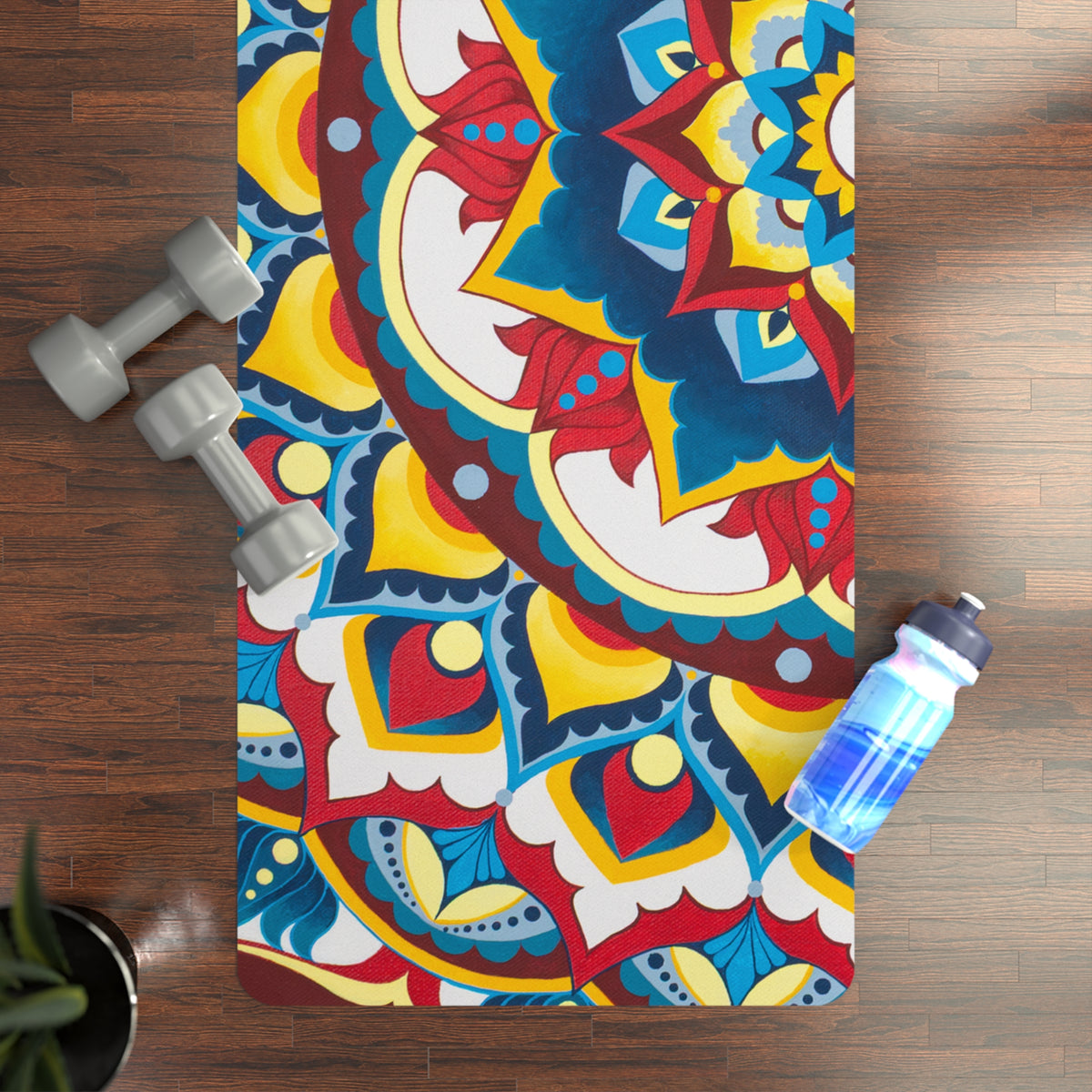 "Azul Morning" Rubber Yoga Mat — Colorful Non-Slip Fitness Mat