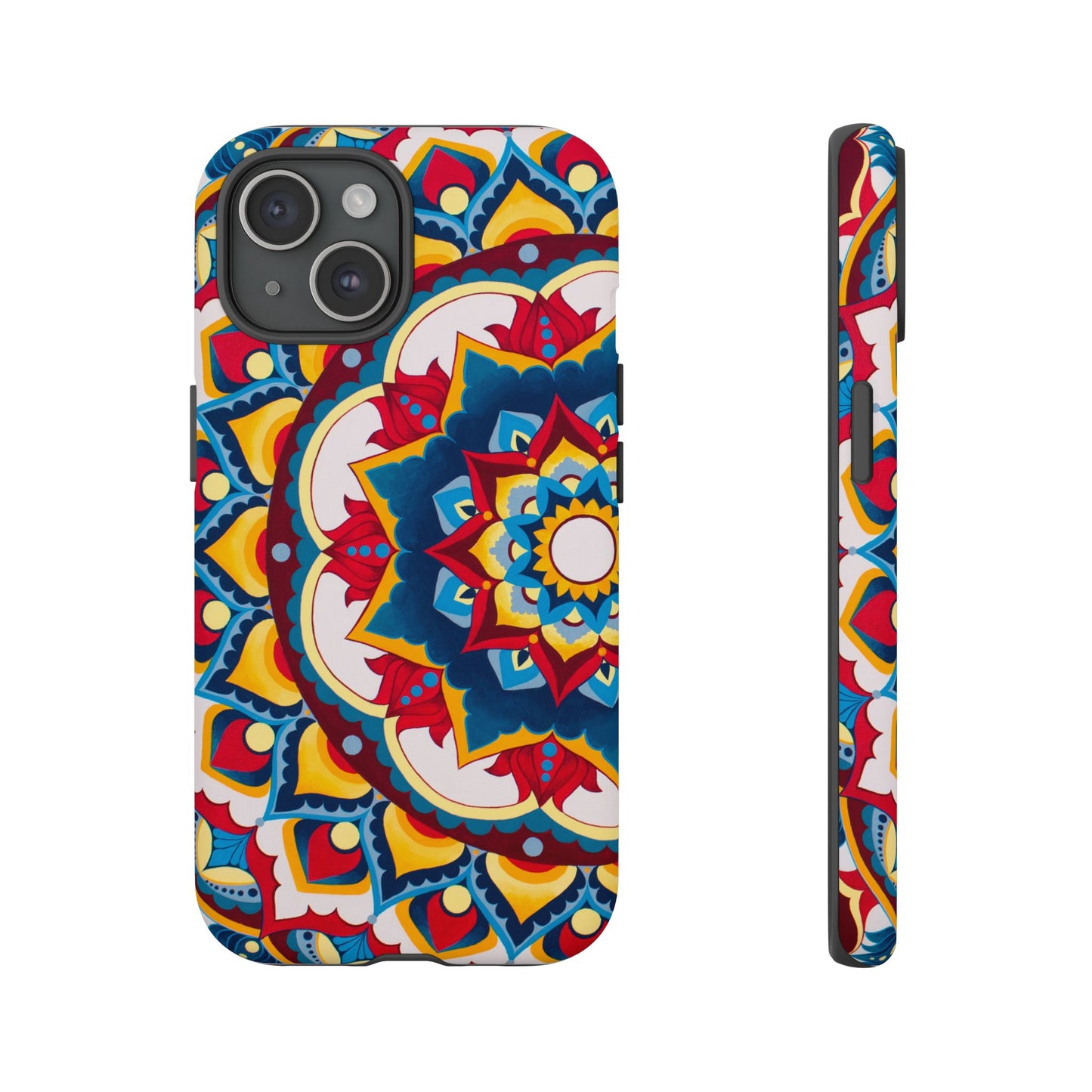"Azul Morning" Mandala Tough Phone Case — Colorful Boho Protective Cover
