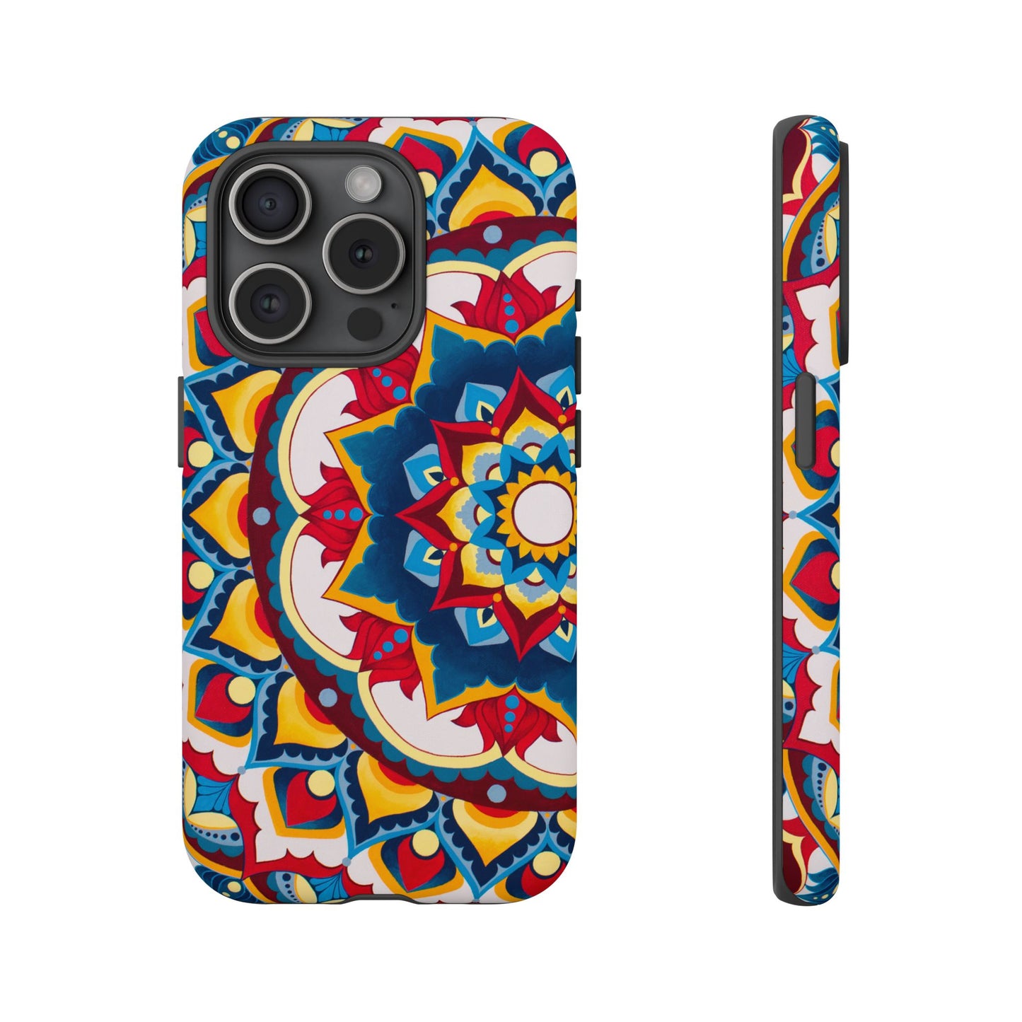 "Azul Morning" Mandala Tough Phone Case — Colorful Boho Protective Cover