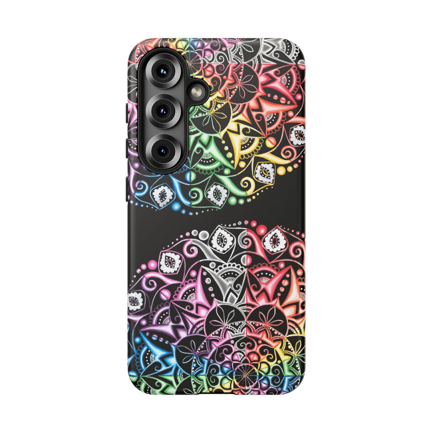 Mandala Rainbow Tough Phone Case — Colorful Boho Protective Case