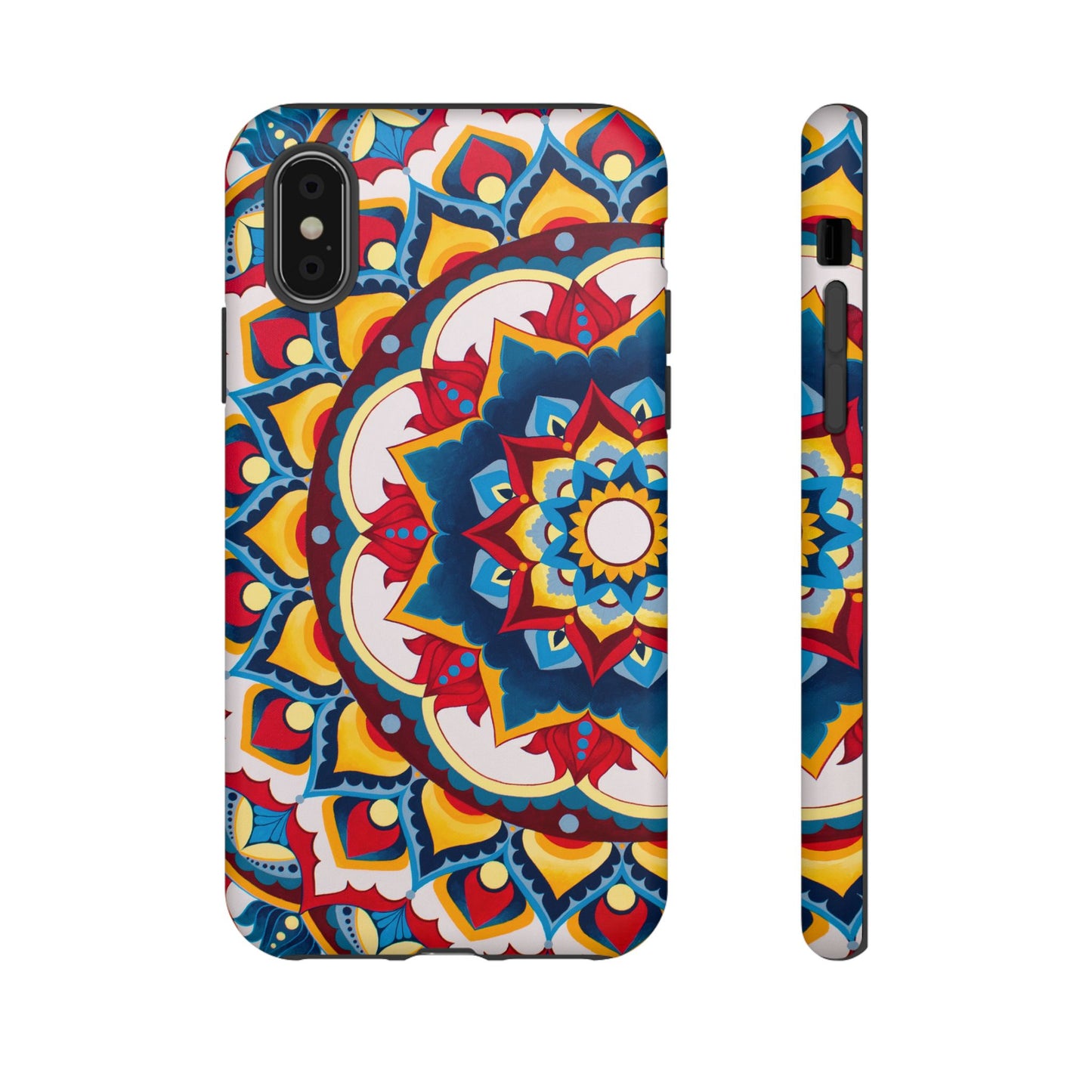 "Azul Morning" Mandala Tough Phone Case — Colorful Boho Protective Cover