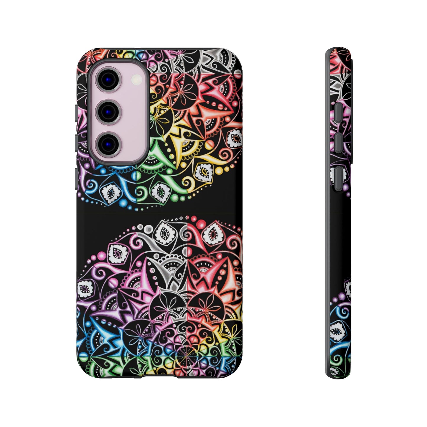 Mandala Rainbow Tough Phone Case — Colorful Boho Protective Case