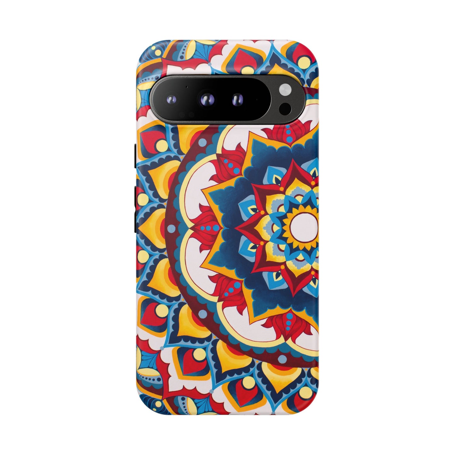 "Azul Morning" Mandala Tough Phone Case — Colorful Boho Protective Cover
