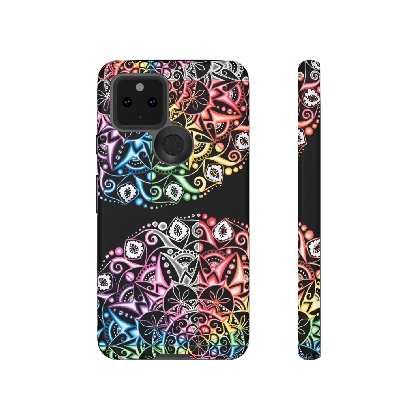 Mandala Rainbow Tough Phone Case — Colorful Boho Protective Case