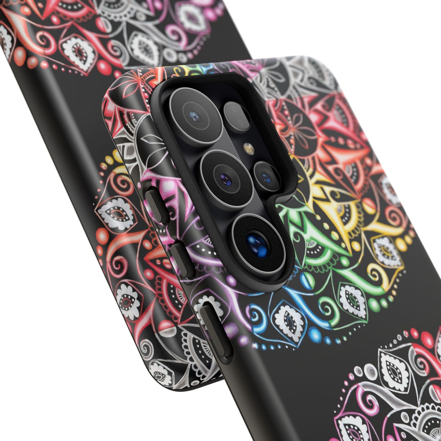 Mandala Rainbow Tough Phone Case — Colorful Boho Protective Case