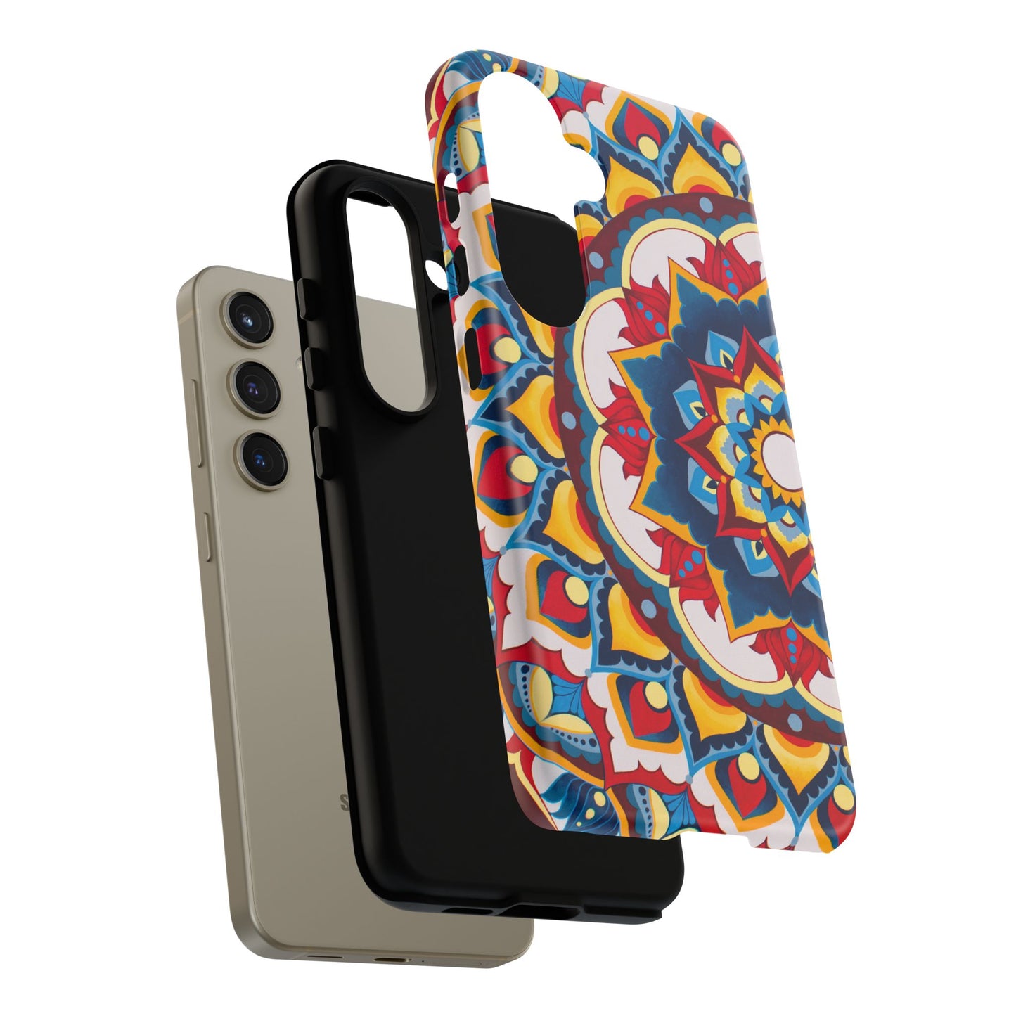 "Azul Morning" Mandala Tough Phone Case — Colorful Boho Protective Cover