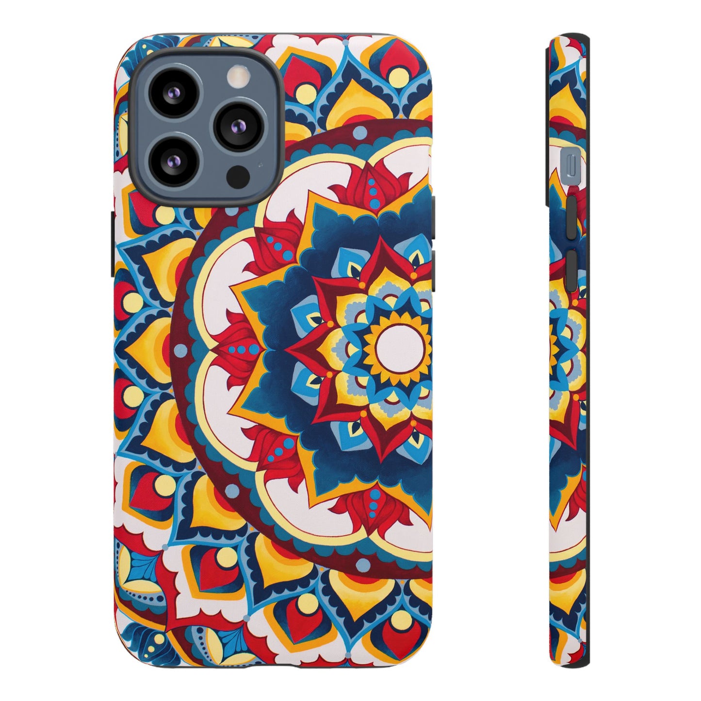 "Azul Morning" Mandala Tough Phone Case — Colorful Boho Protective Cover