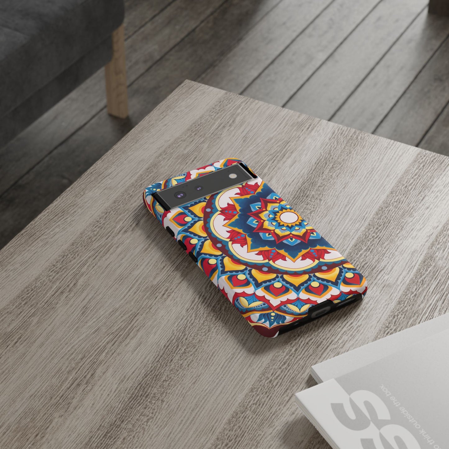"Azul Morning" Mandala Tough Phone Case — Colorful Boho Protective Cover