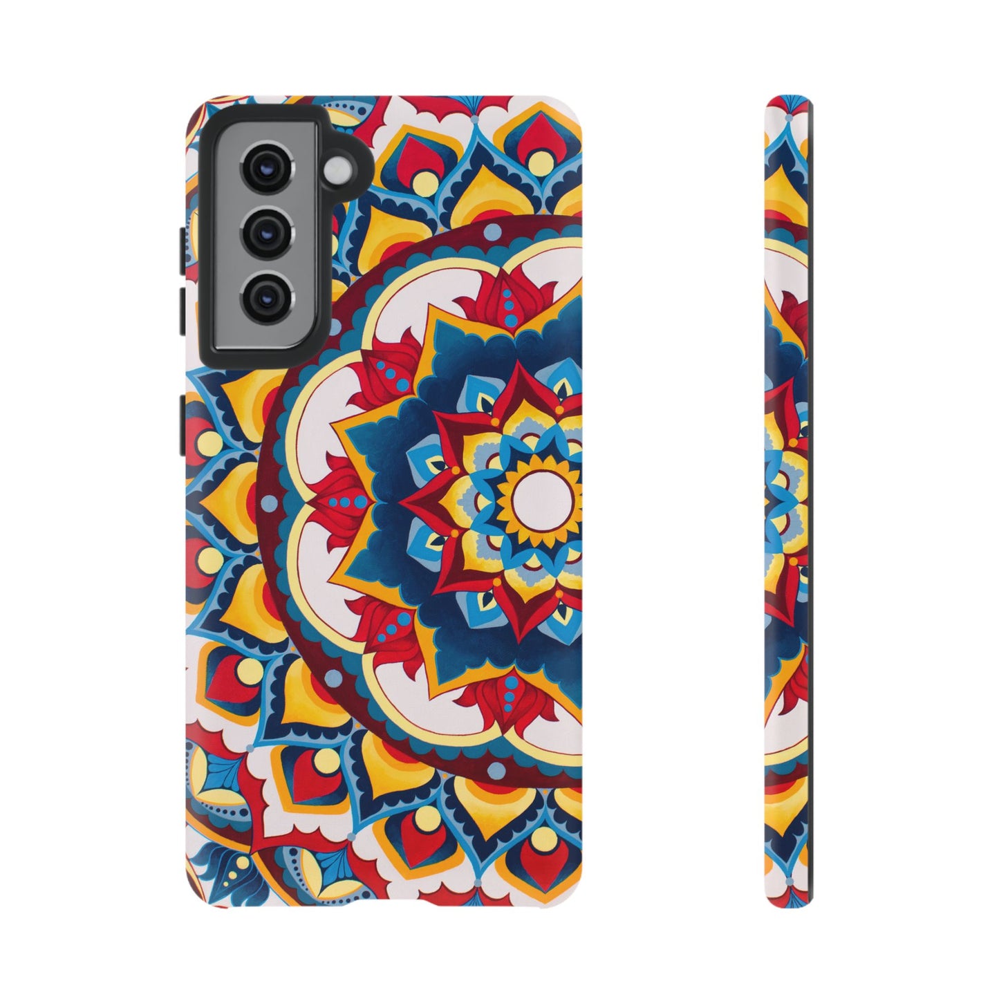 "Azul Morning" Mandala Tough Phone Case — Colorful Boho Protective Cover