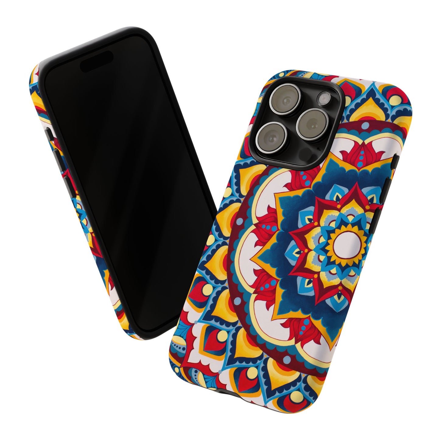 "Azul Morning" Mandala Tough Phone Case — Colorful Boho Protective Cover