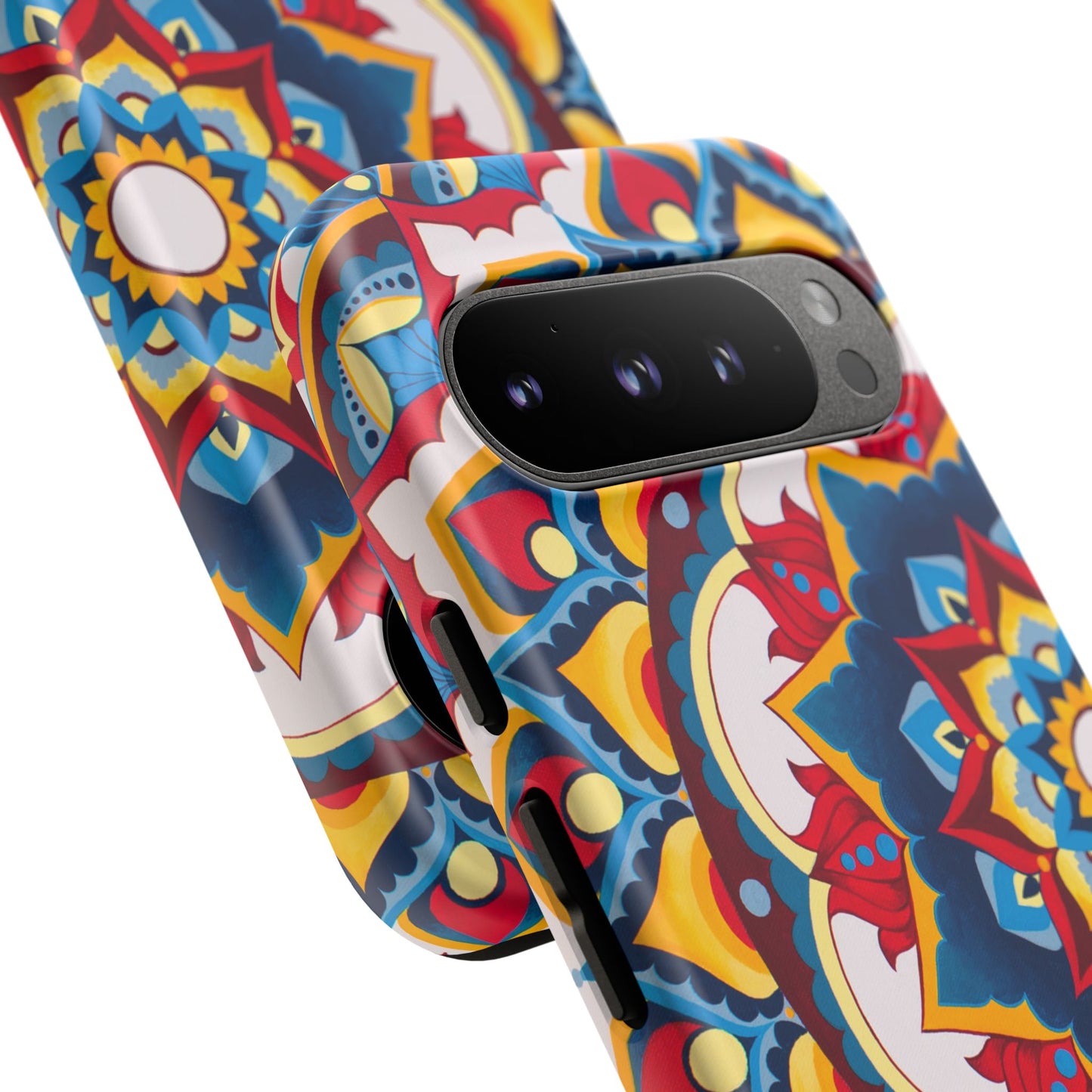 "Azul Morning" Mandala Tough Phone Case — Colorful Boho Protective Cover