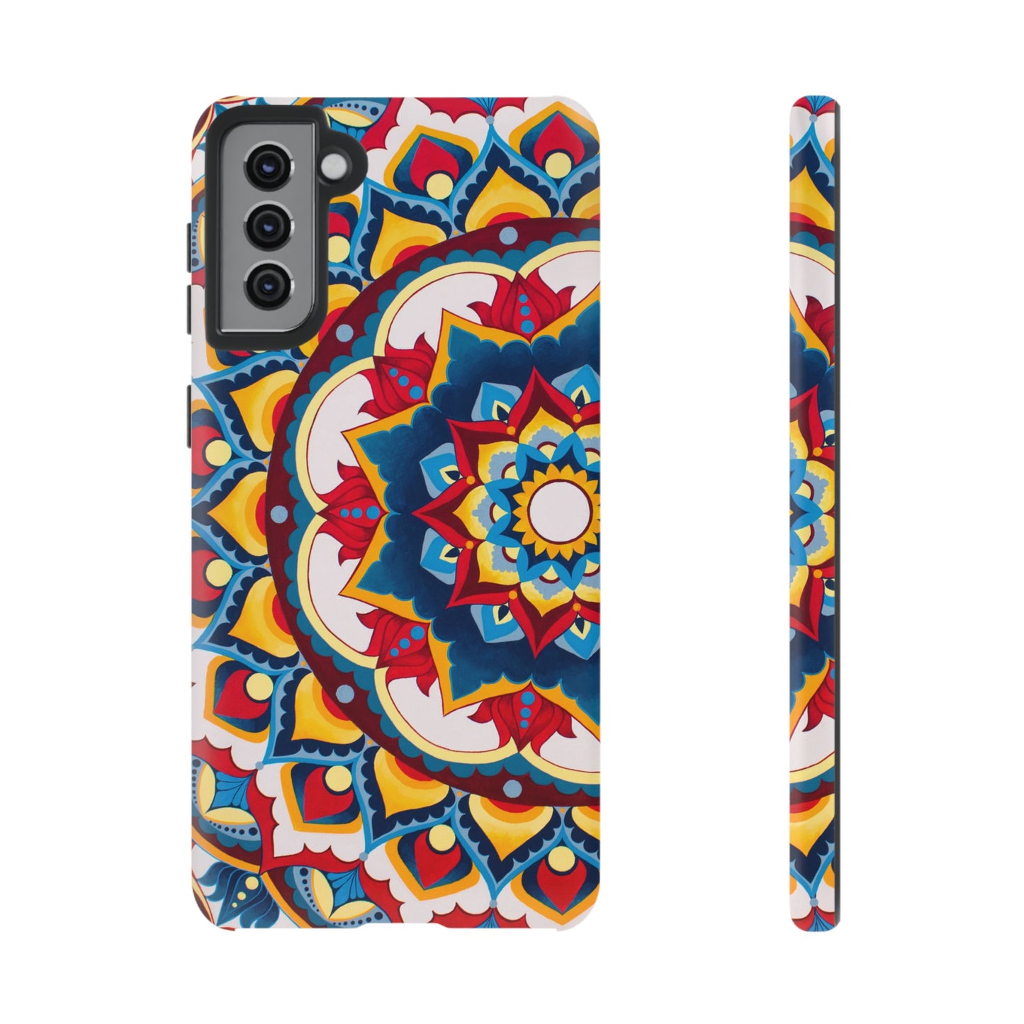 "Azul Morning" Mandala Tough Phone Case — Colorful Boho Protective Cover