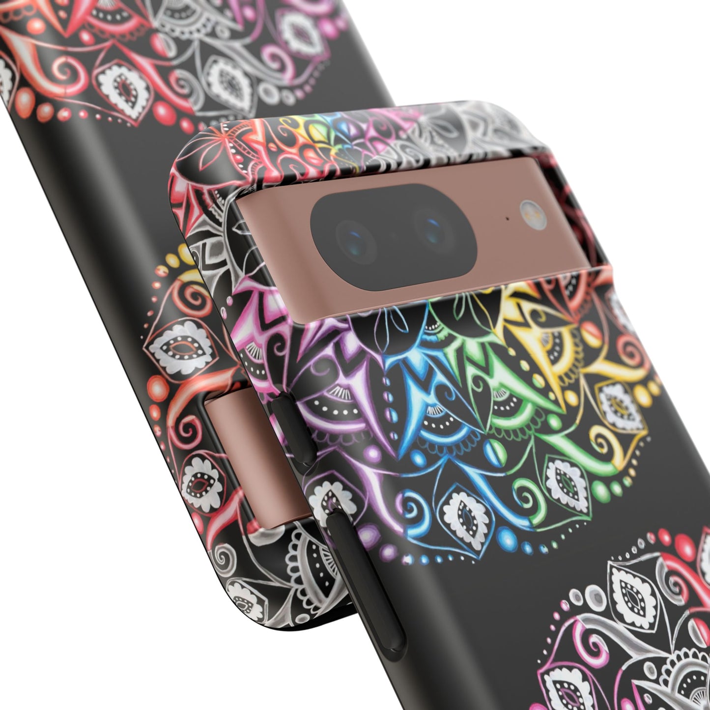 Mandala Rainbow Tough Phone Case — Colorful Boho Protective Case