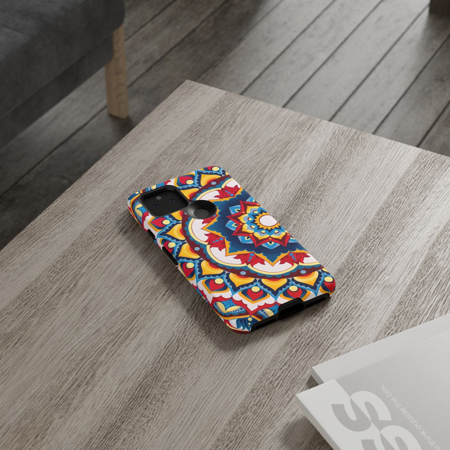 "Azul Morning" Mandala Tough Phone Case — Colorful Boho Protective Cover