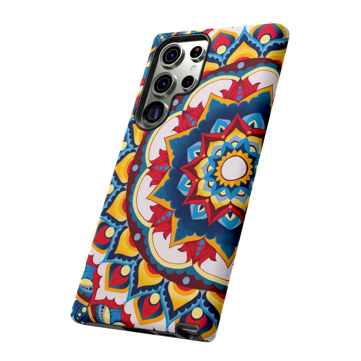 "Azul Morning" Mandala Tough Phone Case — Colorful Boho Protective Cover