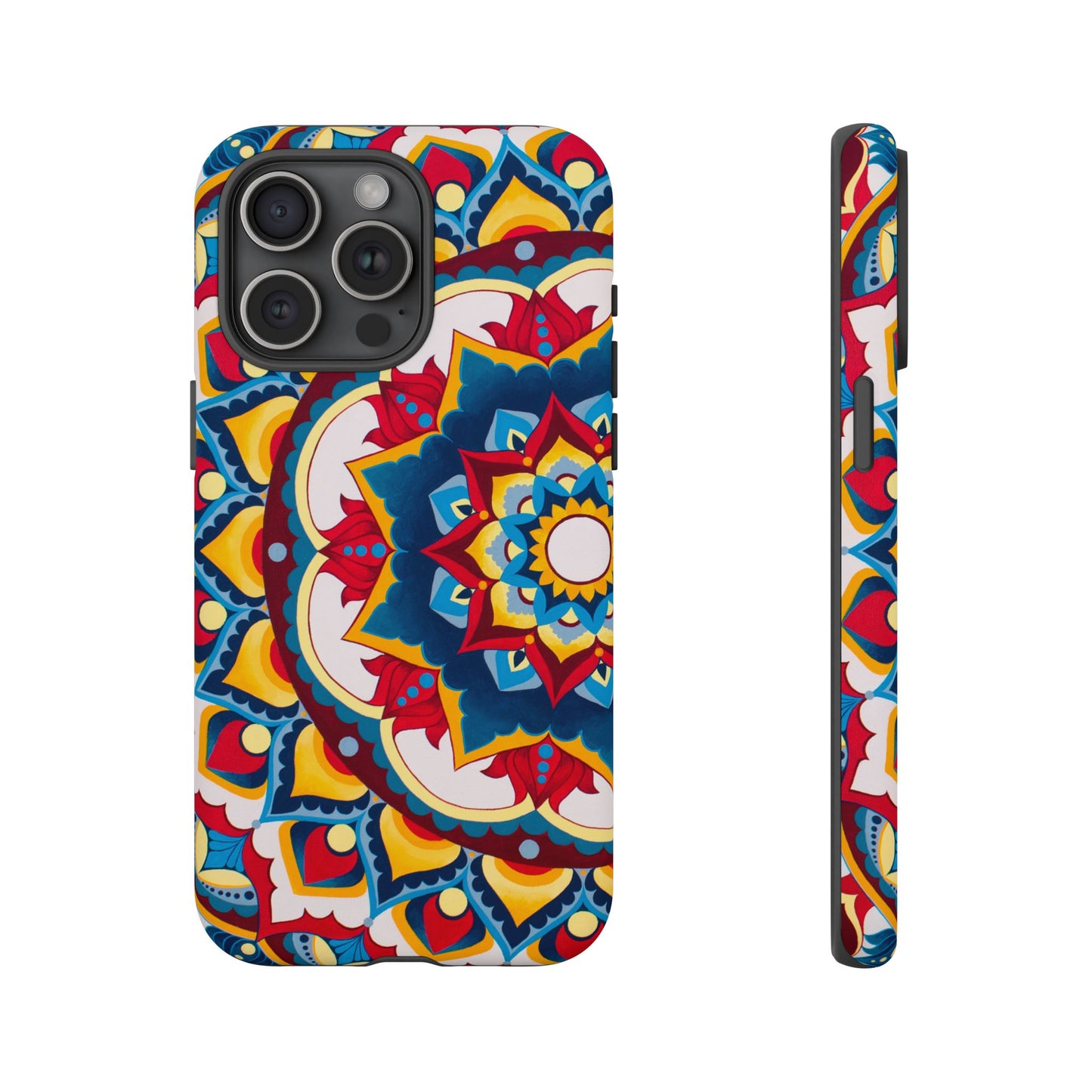 "Azul Morning" Mandala Tough Phone Case — Colorful Boho Protective Cover