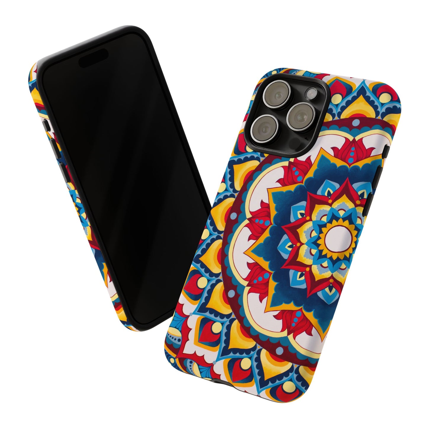 "Azul Morning" Mandala Tough Phone Case — Colorful Boho Protective Cover