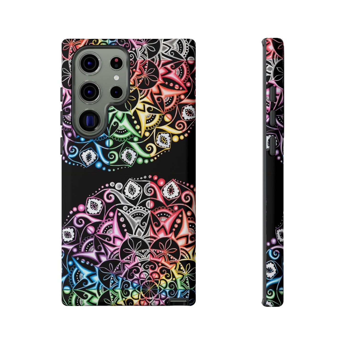 Mandala Rainbow Tough Phone Case — Colorful Boho Protective Case