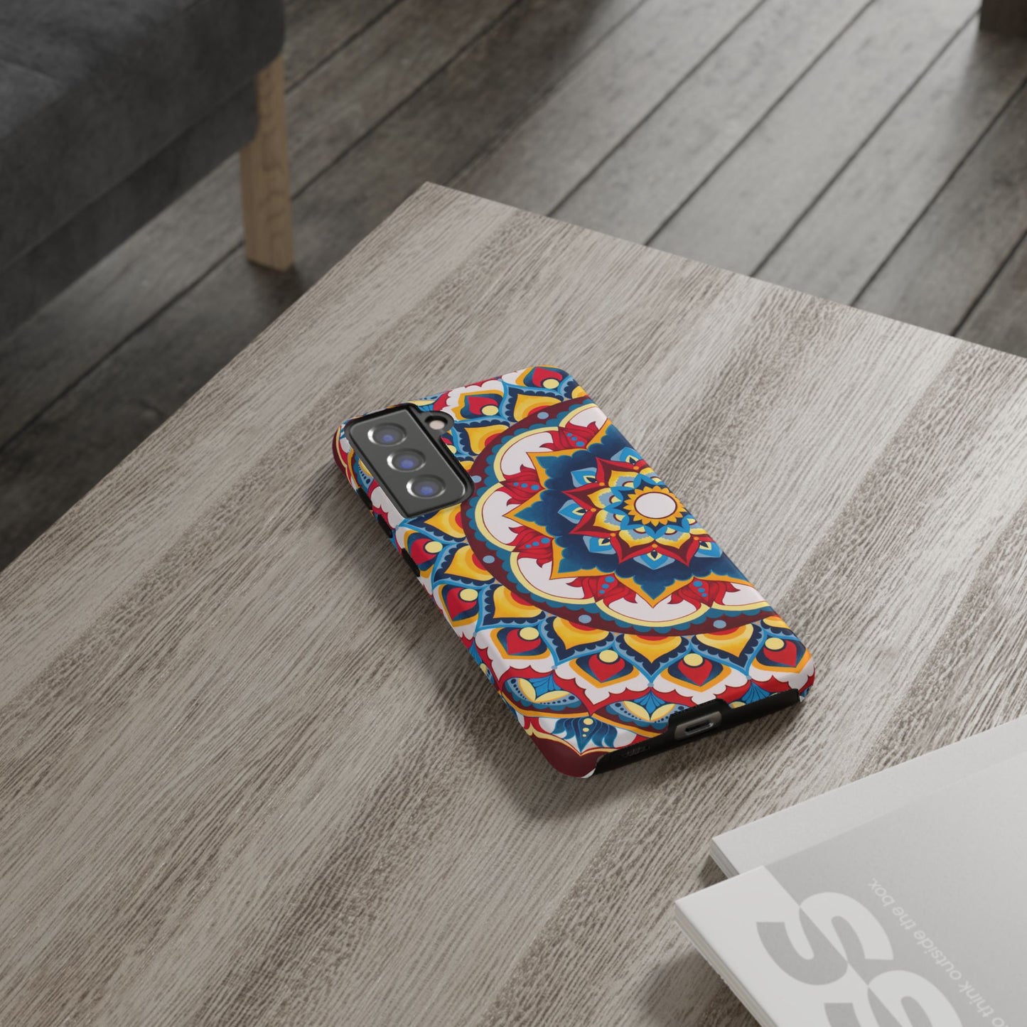 "Azul Morning" Mandala Tough Phone Case — Colorful Boho Protective Cover