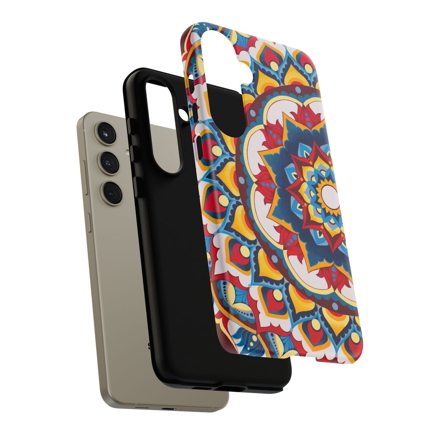 "Azul Morning" Mandala Tough Phone Case — Colorful Boho Protective Cover