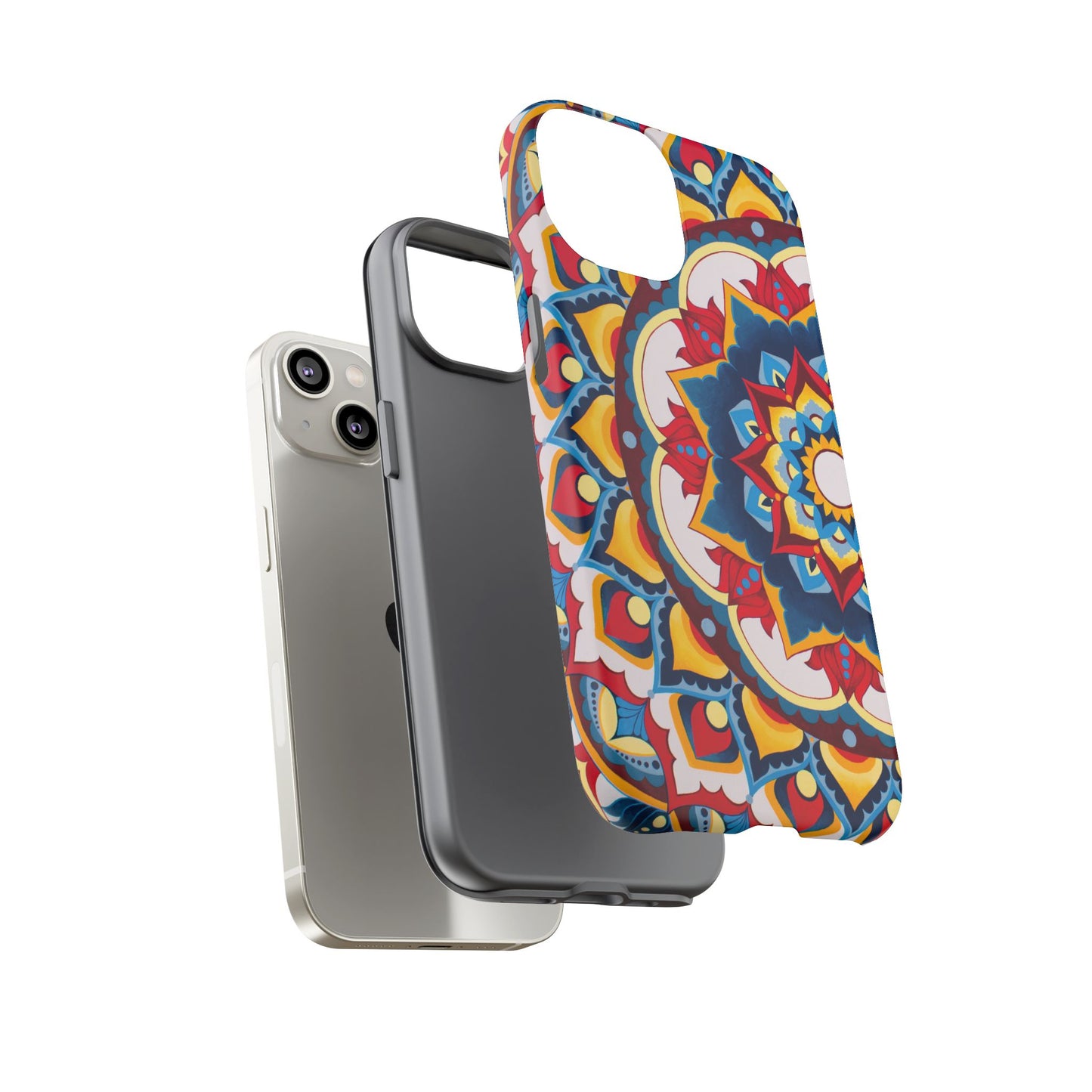 "Azul Morning" Mandala Tough Phone Case — Colorful Boho Protective Cover
