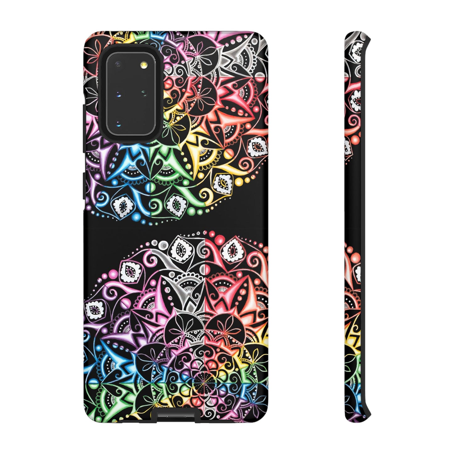 Mandala Rainbow Tough Phone Case — Colorful Boho Protective Case