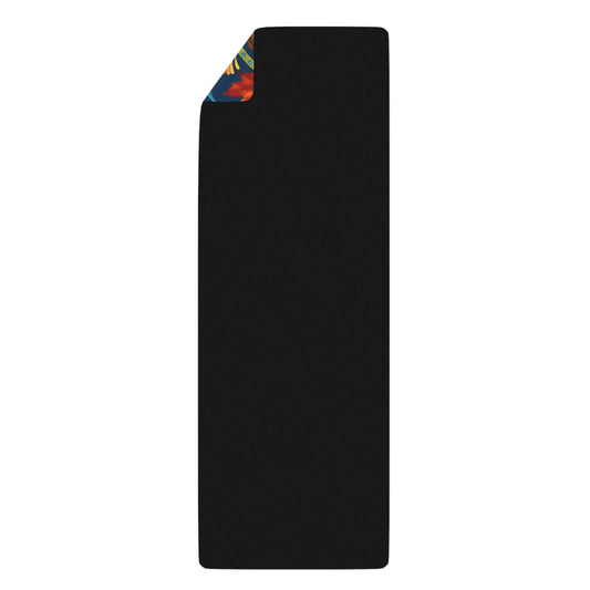Autumn Mandala Rubber Yoga Mat — Non-Slip Fall Leaf Meditation Mat