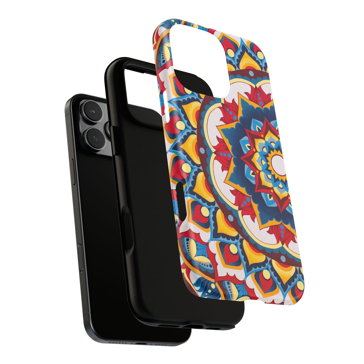 "Azul Morning" Mandala Tough Phone Case — Colorful Boho Protective Cover