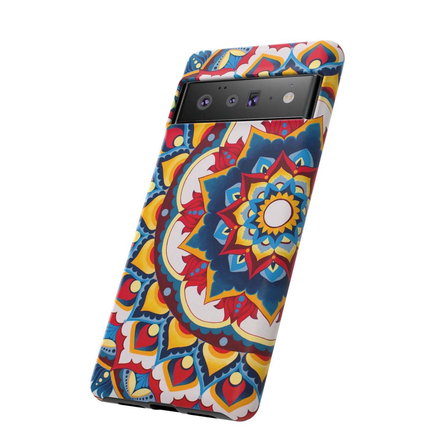 "Azul Morning" Mandala Tough Phone Case — Colorful Boho Protective Cover