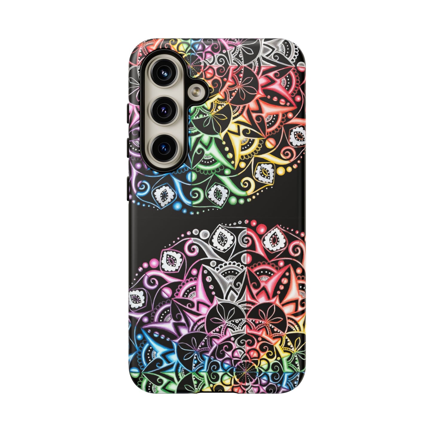 Mandala Rainbow Tough Phone Case — Colorful Boho Protective Case
